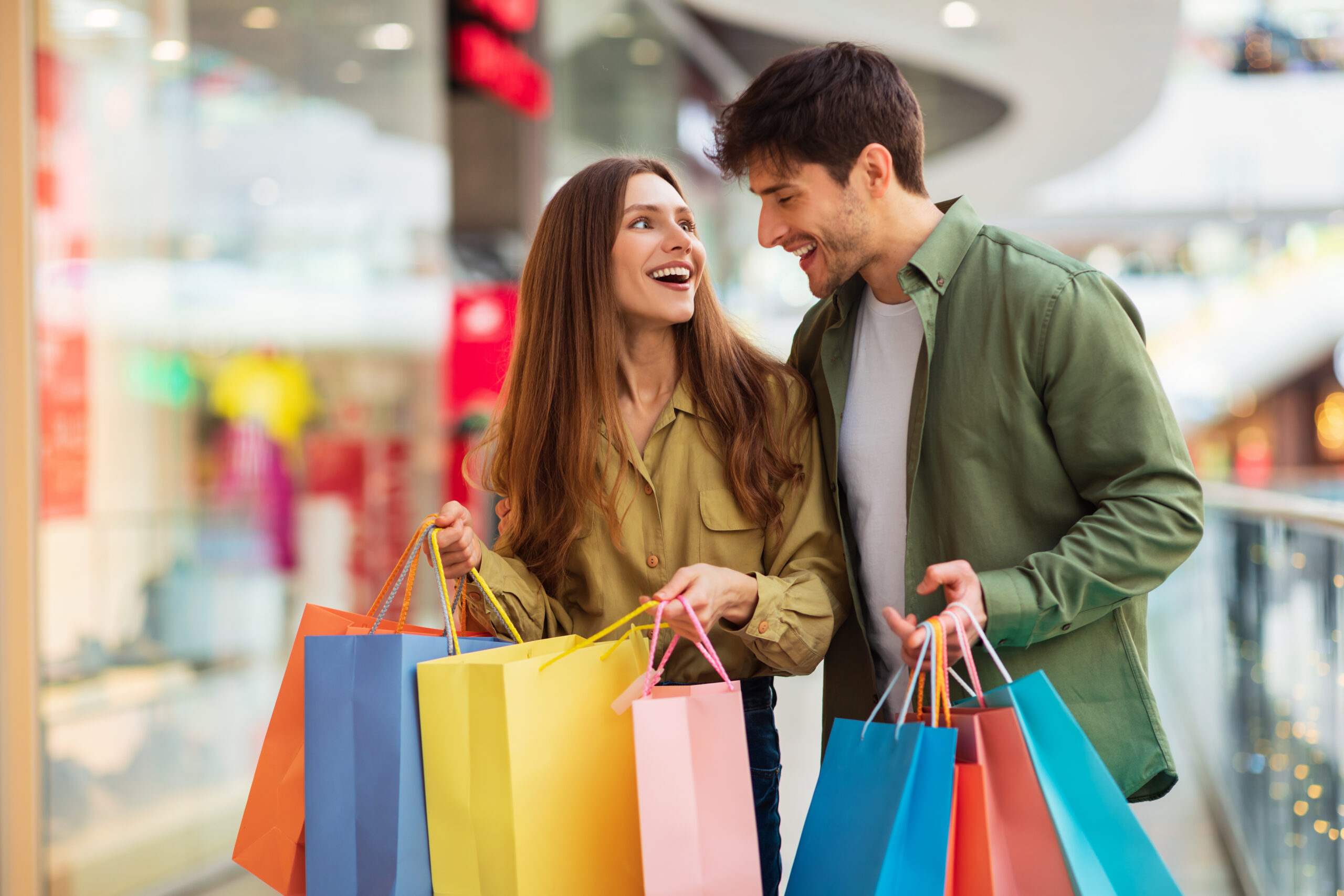 Image of a male and female couple shopping