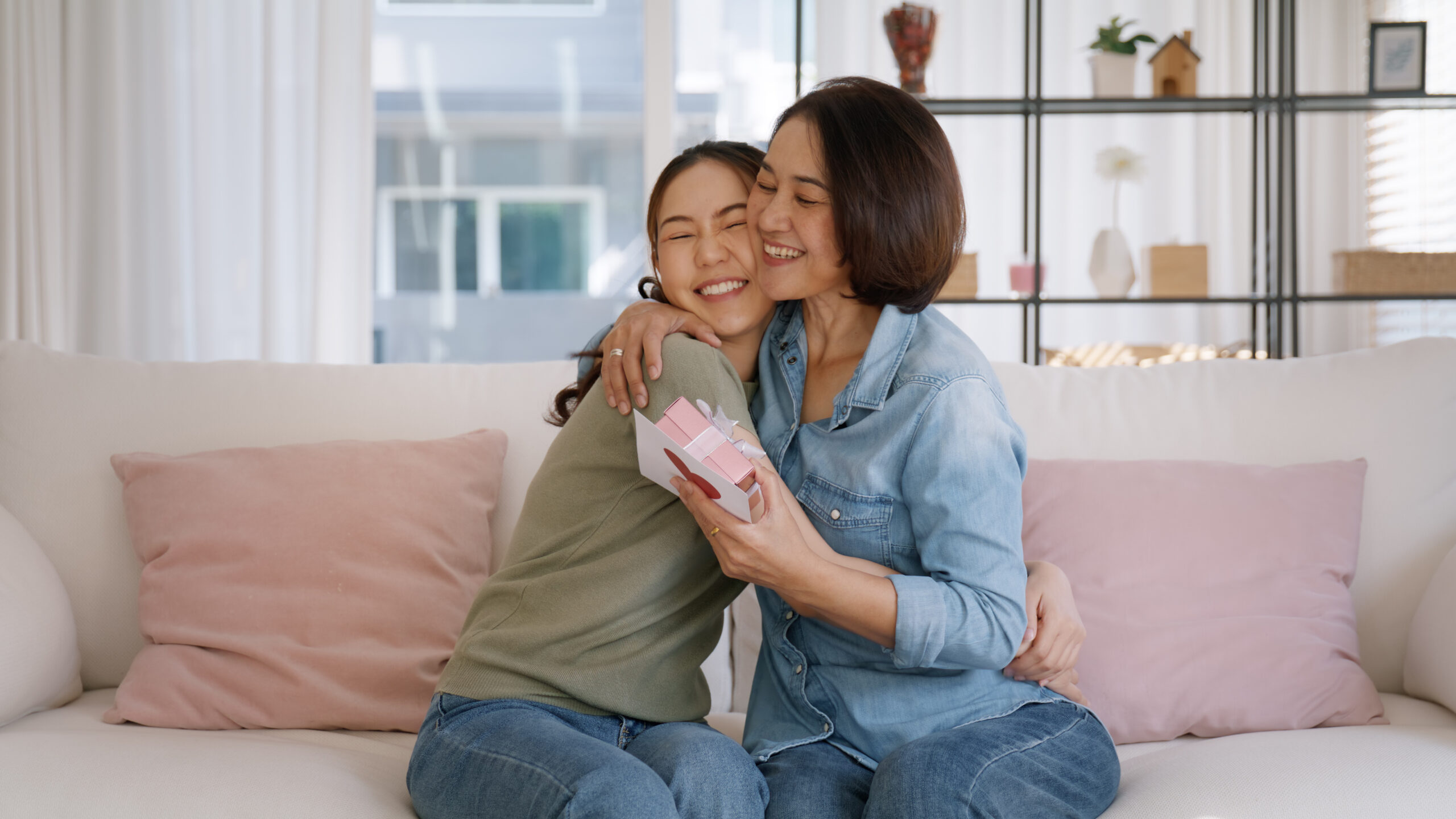 Stock image of a mother and daughter